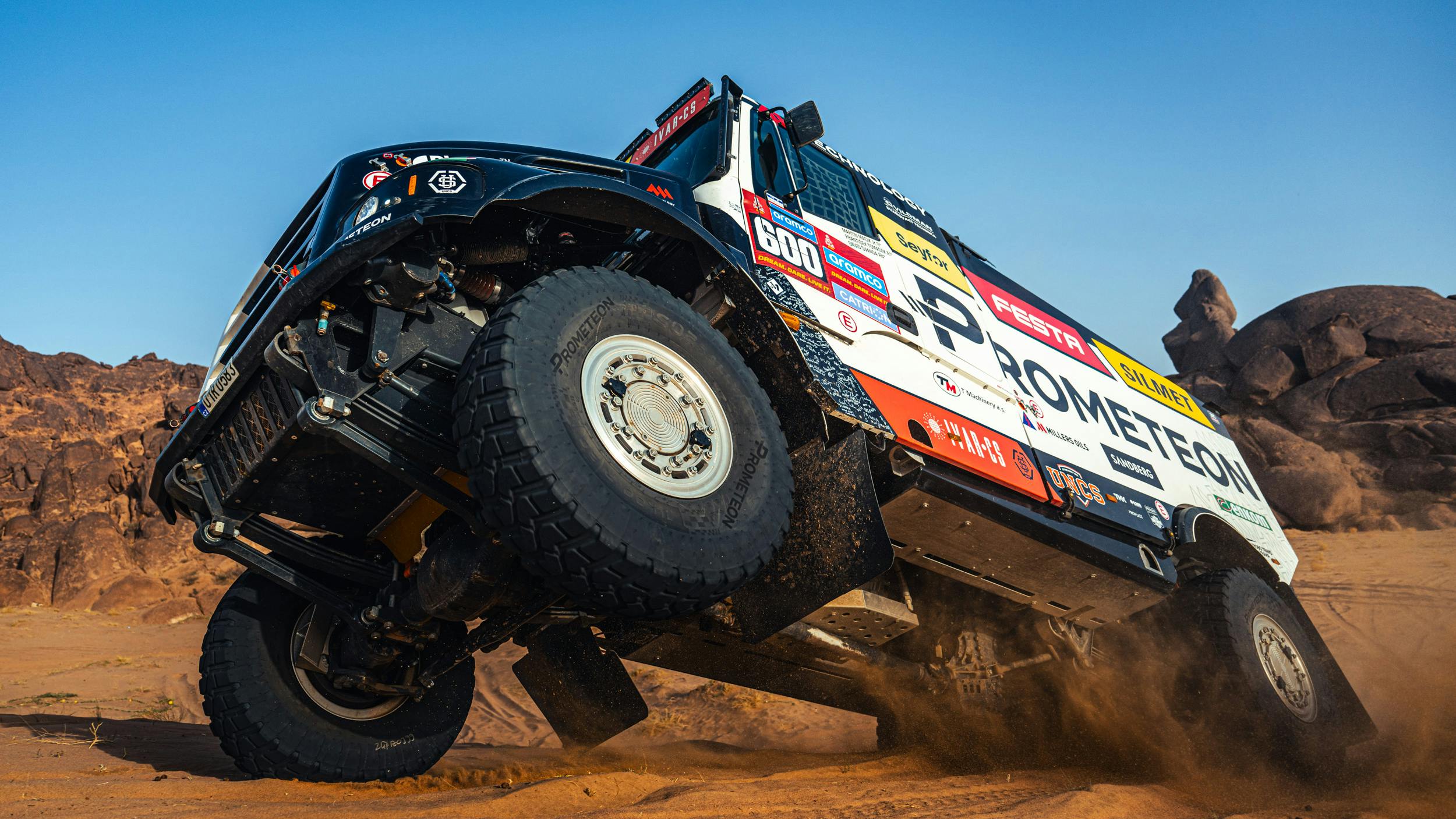 The S02 Rally tires used in the race are the result of close collaboration between Prometeon&rsquo;s R&D team and the MM Technology team, as well as the experience acquired by the Italtrans Racing Team during the 2024 edition of the world&rsquo;s toughest rally, where Claudio Bellina, the founder and team driver of Italtrans, raced with Prometeon tires.