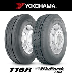 The new 116R and BluEarth 718L will be two of the many commercial truck tires that Yokohama Tire Corp. will display at the upcoming TMC Show. The new 116R and BluEarth 718L will be two of the many commercial truck tires that Yokohama Tire Corp. will display at the upcoming TMC Show.