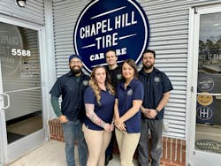This team at Chapel Hill Tire is working in the company's third location serving the Durham, N.C. market. This team at Chapel Hill Tire is working in the company's third location serving the Durham, N.C. market.