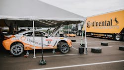 'The new slick tire gives you better braking, sharper steering and more predictability and forgiveness when you push it to the limit,' says Brian Beierwaltes, head of marketing U.S. PLT, Continental Tire. 'The new slick tire gives you better braking, sharper steering and more predictability and forgiveness when you push it to the limit,' says Brian Beierwaltes, head of marketing U.S. PLT, Continental Tire.