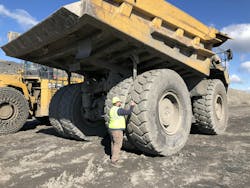Noah Hickman, president of H&H Industries Inc. in Oak Hill, Ohio, says his business is already seeing an increase in demand on the OTR side and specifically, “mining tires in big haul tire sizes of 33.00R51 or 27.00R49s because of the performance these tires provide today.” Noah Hickman, president of H&H Industries Inc. in Oak Hill, Ohio, says his business is already seeing an increase in demand on the OTR side and specifically, “mining tires in big haul tire sizes of 33.00R51 or 27.00R49s because of the performance these tires provide today.”