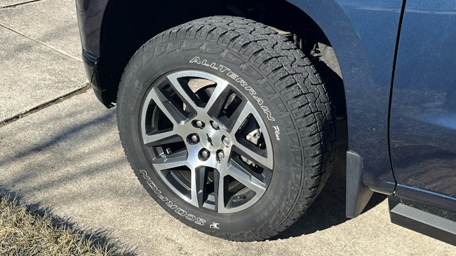 Changing my truck’s tire size could pose a concern for the tire dealer that would potentially install larger light truck tires. While the 3% rule for diameter change is within industry-approved limits and the TPMS underinflation threshold can likely be reprogrammed to reflect the higher inflation pressures, the rim width would become an issue if the larger light truck tires were installed on my truck’s original rims.
