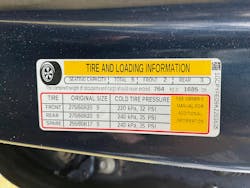 A replacement tire cannot have a load index that is less than what is listed on the vehicle’s placard. A replacement tire cannot have a load index that is less than what is listed on the vehicle’s placard.