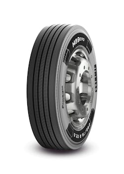 The new Pirelli EVO commercial truck tire line includes two products: the H89 EVO (pictured) and the H89 EVO Drive. The new Pirelli EVO commercial truck tire line includes two products: the H89 EVO (pictured) and the H89 EVO Drive.
