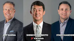 Jeff Barna and Stan Chandgie are both adding responsibilities in Canada and Mexico with promotions for Yokohama Corporation of North America, while Shinichi Takimoto will assume roles in Japan as the head of Yokohama's Japan Tire Business and OE Tire Sales and Marketing.