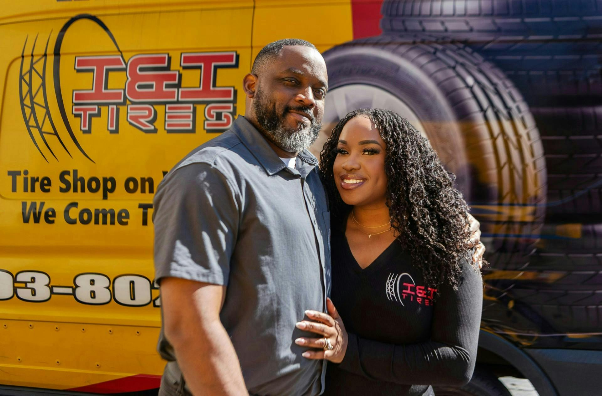 When I&I Mobile Tire Services first started, Ijeoma says she took sales calls while her husband installed tires at customers’ locations. When I&I Mobile Tire Services first started, Ijeoma says she took sales calls while her husband installed tires at customers’ locations.