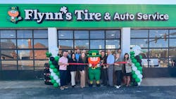 Representatives from Flynn's Tire & Auto Service and others cut the ribbon at the dealership's new Stow, Ohio, store. Representatives from Flynn's Tire & Auto Service and others cut the ribbon at the dealership's new Stow, Ohio, store.
