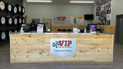 VIP Tires & Service's new store in Portland, Maine, features an updated showroom and other amenities. VIP Tires & Service's new store in Portland, Maine, features an updated showroom and other amenities.