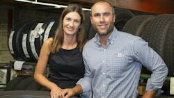 “Next Horizon Capital has allowed us to scale up quicker, add a good amount of payroll, promote people from within the organization and improve and build out our supply chain,” said Aaron Telle, CEO of Telle Tire & Auto Centers, with his wife, Laura. “Next Horizon Capital has allowed us to scale up quicker, add a good amount of payroll, promote people from within the organization and improve and build out our supply chain,” said Aaron Telle, CEO of Telle Tire & Auto Centers, with his wife, Laura.