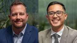 Cliff Stewart, left, and Chris de Rosales, right, have both been promoted to associate vice president roles for Sumitomo Rubber North America (SRNA). Stewart will lead four-wheel replacement sales, and de Rosales will lead strategic planning. Cliff Stewart, left, and Chris de Rosales, right, have both been promoted to associate vice president roles for Sumitomo Rubber North America (SRNA). Stewart will lead four-wheel replacement sales, and de Rosales will lead strategic planning.