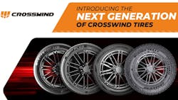 TBC has refreshed the CrossWind tire line with new sizes, updated treads and a new rugged-terrain tire, the CrossWind RuggedTraxx. TBC has refreshed the CrossWind tire line with new sizes, updated treads and a new rugged-terrain tire, the CrossWind RuggedTraxx.