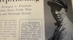 'Richards sells Ajax, Miller and Marathon tires and tubes,' wrote Shaw.