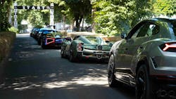 The cars in the parade tackled the famed Goodwood Hillclimb in West Sussex, England, and were selected to showcase the defining traits of the Pirelli P Zero. The cars in the parade tackled the famed Goodwood Hillclimb in West Sussex, England, and were selected to showcase the defining traits of the Pirelli P Zero.