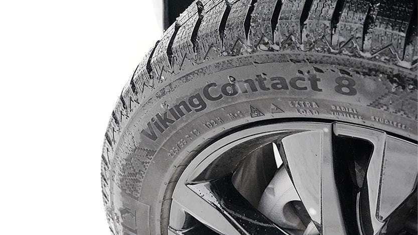 The VikingContact 8 is Ice-Grip certified, an industry designation that demonstrates the tire's ability to maintain traction on icy surfaces under demanding conditions, and is 3 Peak Mountain Snowflake certified.