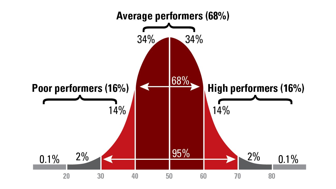 'Most stores operate within a bell curve of profitability, as depicted in the image above,' says McCarron.