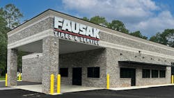 The new build - which spans more than 10,500 square feet and has eight service bays - is the sixth Fausak Tires & Service store in the greater Mobile, Ala., area. The new build - which spans more than 10,500 square feet and has eight service bays - is the sixth Fausak Tires & Service store in the greater Mobile, Ala., area.
