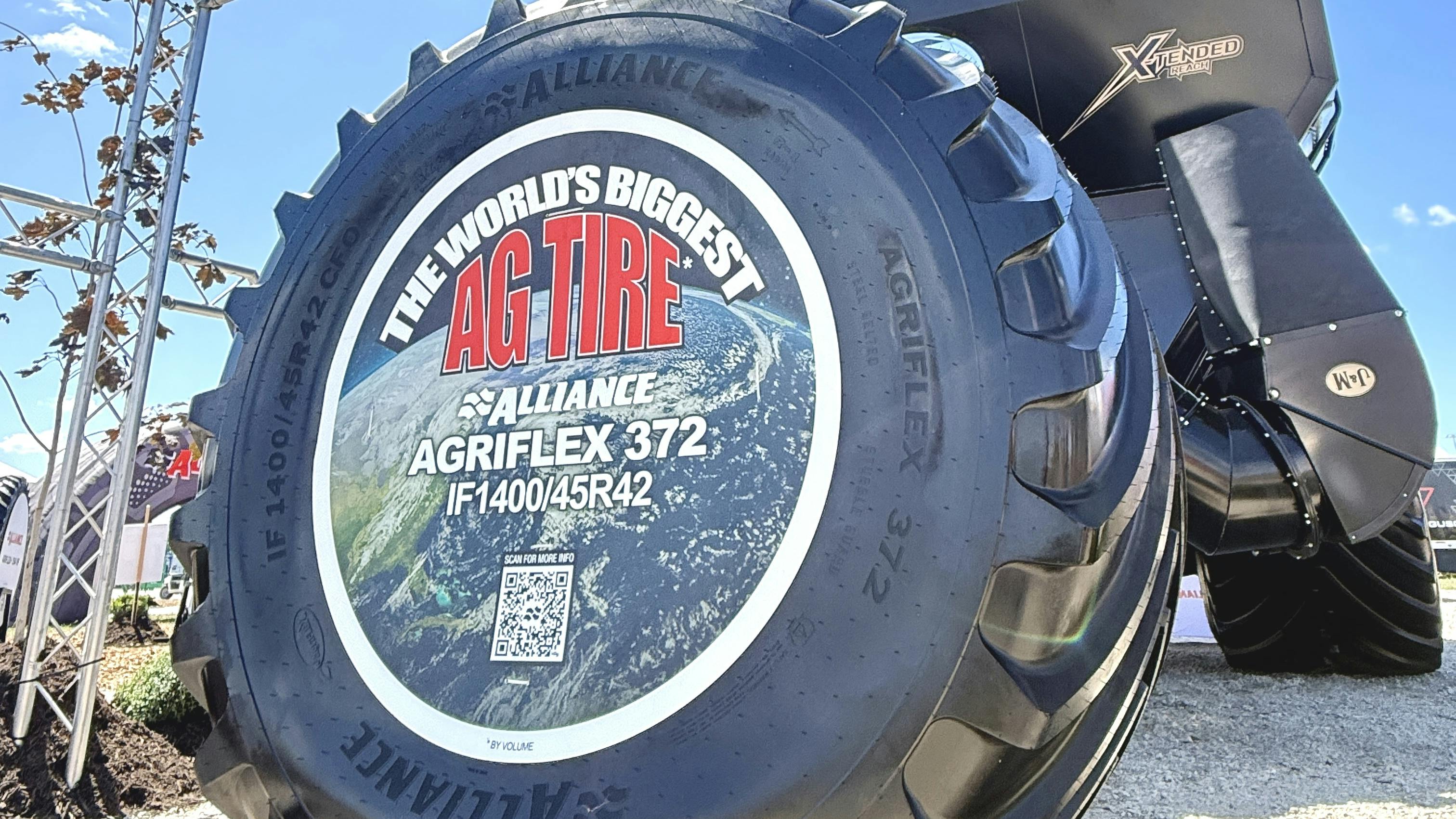 The IF1400/45R42 Agriflex 372 'boasts a massive 207 load rating,' according to Yokohama-ATG officials.