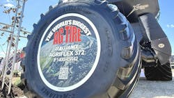 The IF1400/45R42 Agriflex 372 'boasts a massive 207 load rating,' according to Yokohama-ATG officials. The IF1400/45R42 Agriflex 372 'boasts a massive 207 load rating,' according to Yokohama-ATG officials.