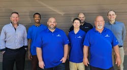 With the addition of Automotive Distribution Specialists, Rubber Inc. now has six distribution centers. (Pictured, left to right: Eric Stridde, vice president of sales; Kentrell Watkins, warehouse; David Lama, Jr. , account manager; Andrew Souza, branch manager; Tom Griffin, regional manager; David Lama, Sr., account manager; and Joseph Maffia, president,) With the addition of Automotive Distribution Specialists, Rubber Inc. now has six distribution centers. (Pictured, left to right: Eric Stridde, vice president of sales; Kentrell Watkins, warehouse; David Lama, Jr. , account manager; Andrew Souza, branch manager; Tom Griffin, regional manager; David Lama, Sr., account manager; and Joseph Maffia, president,)