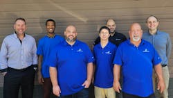 With the addition of Automotive Distribution Specialists, Rubber Inc. now has six distribution centers. (Pictured, left to right: Eric Stridde, vice president of sales; Kentrell Watkins, warehouse; David Lama, Jr. , account manager; Andrew Souza, branch manager; Tom Griffin, regional manager; David Lama, Sr., account manager; and Joseph Maffia, president,) With the addition of Automotive Distribution Specialists, Rubber Inc. now has six distribution centers. (Pictured, left to right: Eric Stridde, vice president of sales; Kentrell Watkins, warehouse; David Lama, Jr. , account manager; Andrew Souza, branch manager; Tom Griffin, regional manager; David Lama, Sr., account manager; and Joseph Maffia, president,)