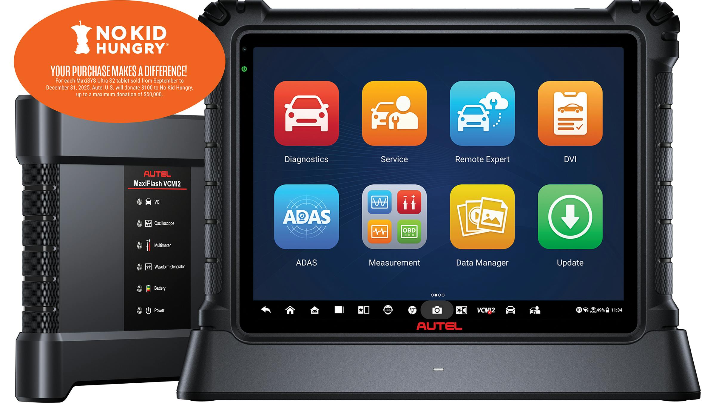 'We are proud to be a corporate supporting partner of Share Our Strength's No Kid Hungry Campaign and its goal to eliminate childhood hunger in the United States, and to make this financial contribution on behalf of our users who recently purchased the Ultra S2,&rdquo; says Chloe Hung, CEO of Autel.