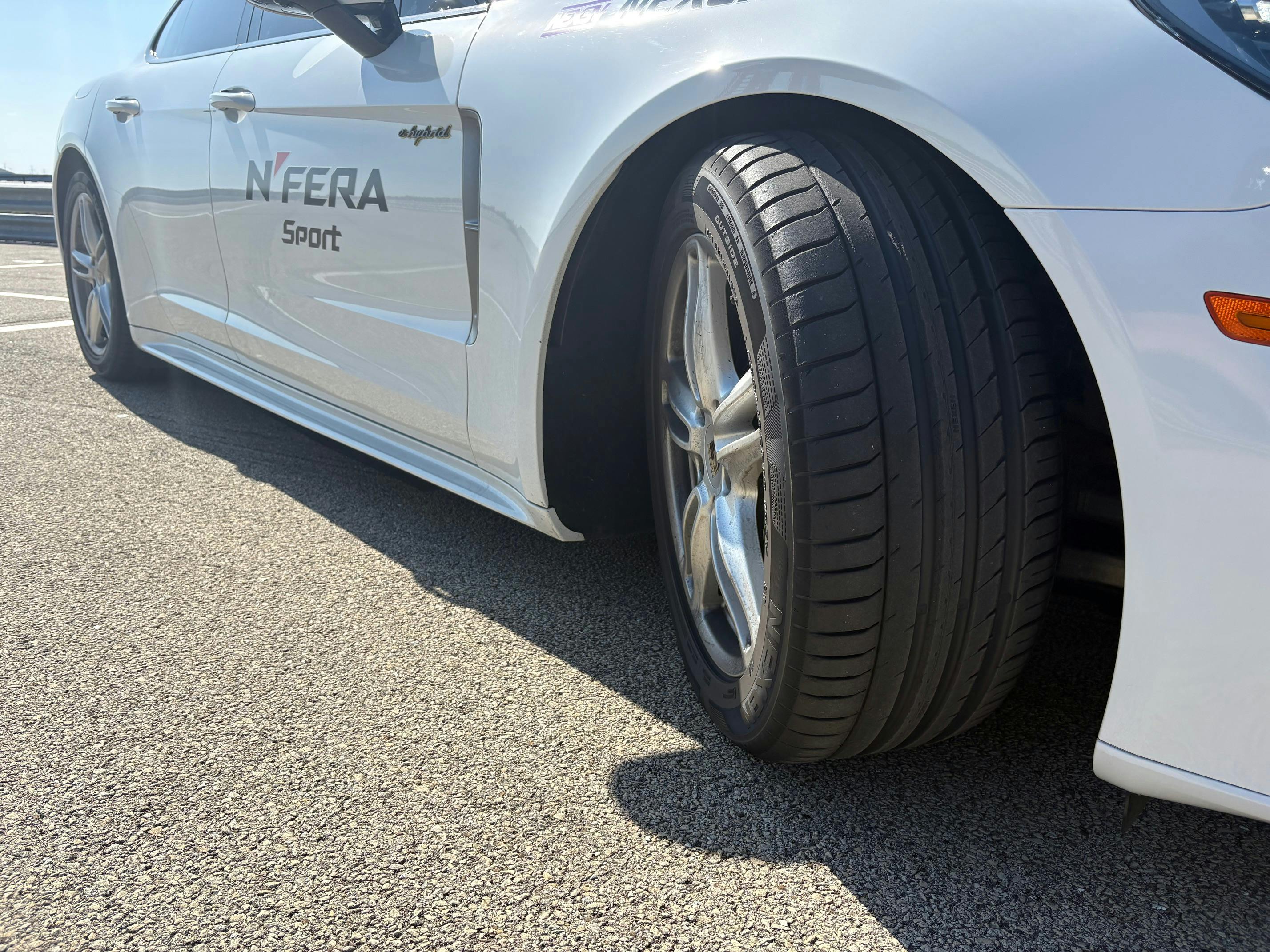 Nexen Tire America Inc. rolled out two tires &ndash; the N&rsquo;Priz S and the N&rsquo;Fera Sport &ndash; at a ride-and-drive in Joliet, Ill. Pictured is the N&rsquo;Fera Sport, mounted on a high-horsepower Porsche.