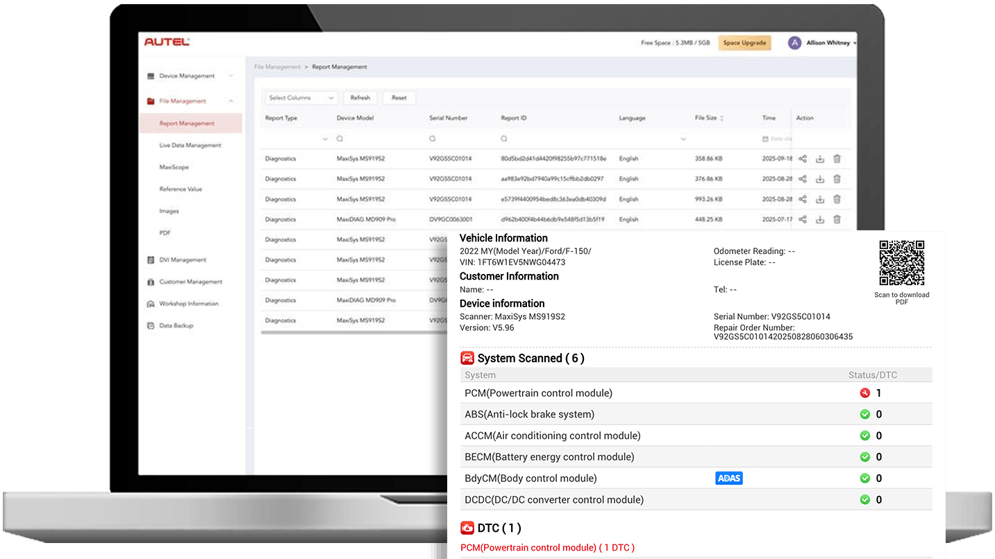 Autel Cloud 'centralizes the management, storage and sharing of diagnostic data across single and multi-shop operations,' according to Autel officials.