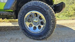 The new Goodyear Wrangler Outbound AT will come in 26 sizes, fitting wheels ranging from 16 inches to 22 inches in diameter, and has been designed for light truck and SUV applications. The new Goodyear Wrangler Outbound AT will come in 26 sizes, fitting wheels ranging from 16 inches to 22 inches in diameter, and has been designed for light truck and SUV applications.