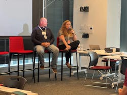 Patricia Otterbach, safety manager at Boulevard Tire Center, says the tire dealership doesn’t allow tool batteries to remain plugged into chargers overnight. “Everything has to be unplugged when they leave the building.” Patricia Otterbach, safety manager at Boulevard Tire Center, says the tire dealership doesn’t allow tool batteries to remain plugged into chargers overnight. “Everything has to be unplugged when they leave the building.”