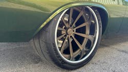 'The car rides on 19/20-inch Forgeline Dropkick wheels with matte bronze centers and polished outers, wrapped in Atturo AZ850 245/35R19 ultra-high performance tires in the front,' say Atturo Tire Corp. officials. 'The car rides on 19/20-inch Forgeline Dropkick wheels with matte bronze centers and polished outers, wrapped in Atturo AZ850 245/35R19 ultra-high performance tires in the front,' say Atturo Tire Corp. officials.