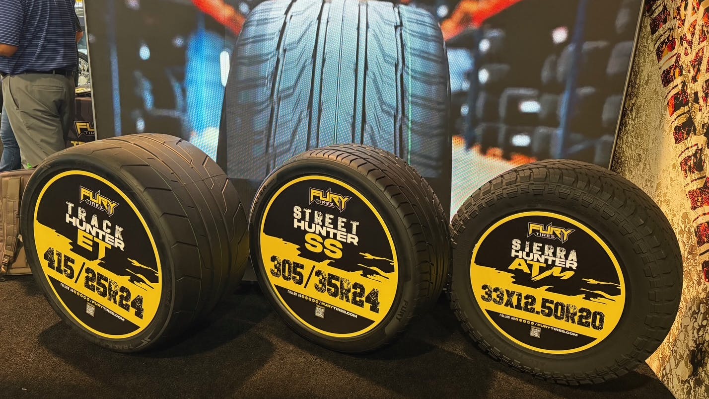 The Street Hunter SS (pictured, middle) has been 'engineered for high performance in all seasons,' according to Fury Tires officials.