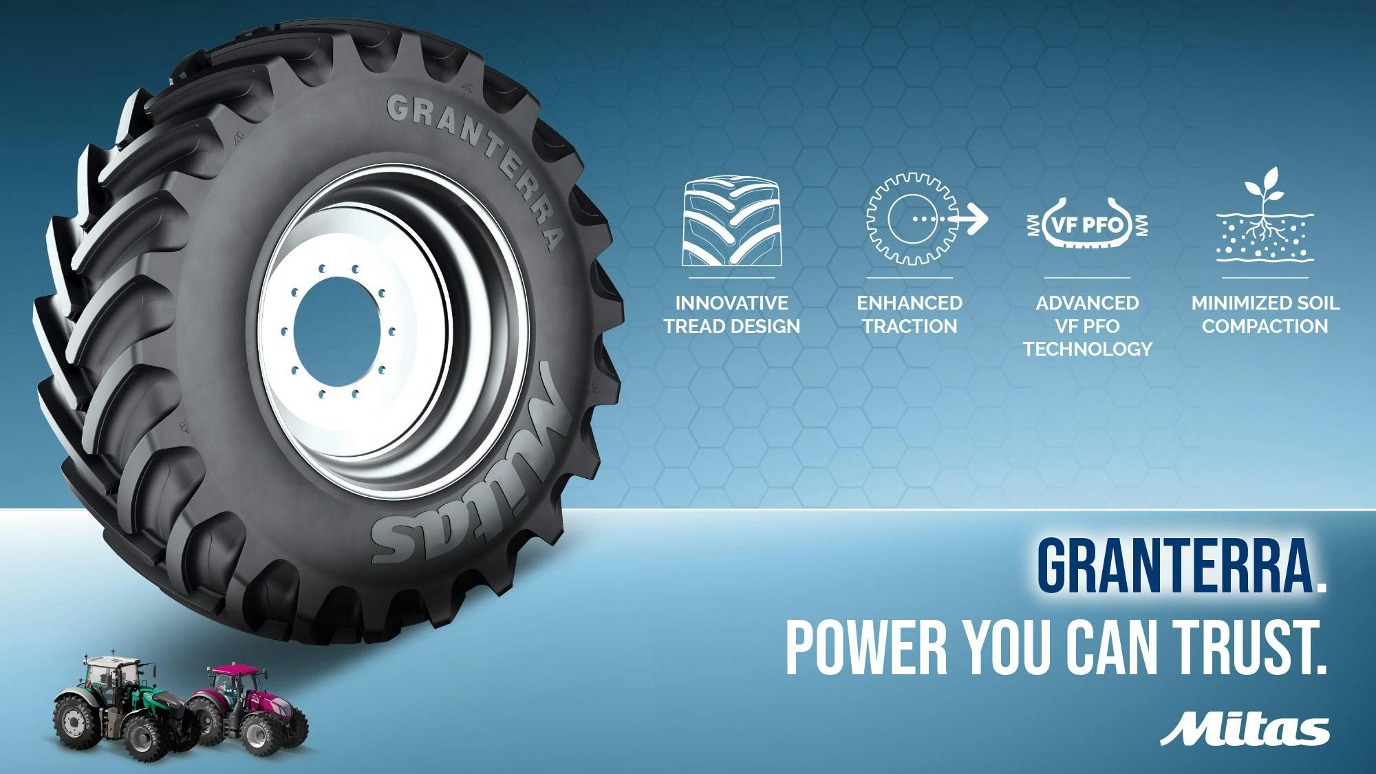 'With Granterra, we are reaffirming Mitas&rsquo; role as a key player across all agricultural segments,&rdquo; says Roberta D'Agnano, global marketing director, Mitas.