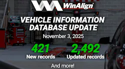 The 2026 Hunter WinAlign vehicle information database became available on Nov. 3.