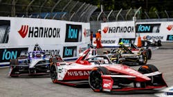 Hankook’s Formula E partnership will enhance its global EV tire development, providing insights into temperature control, rolling resistance and footprint stability. Hankook’s Formula E partnership will enhance its global EV tire development, providing insights into temperature control, rolling resistance and footprint stability.