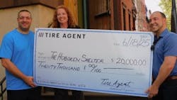 Jared Kugel, CEO of Tire Agent, makes a donation of $20,000 to The Hoboken Shelter in June. Jared Kugel, CEO of Tire Agent, makes a donation of $20,000 to The Hoboken Shelter in June.