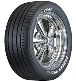 Coker Tire Co.'s Pro-Trac Street Pro III UHP tire line blends modern trends with designs from the classic 1970s Pro-Trac brand. Coker Tire Co.'s Pro-Trac Street Pro III UHP tire line blends modern trends with designs from the classic 1970s Pro-Trac brand.