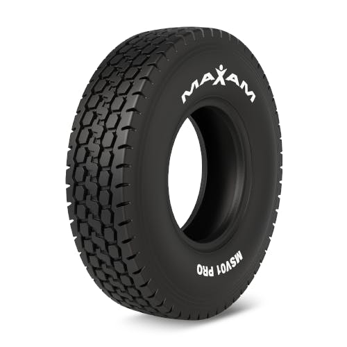 'Designed with a TBR-style casing and a closed shoulder tread configuration, the MSV01 PRO delivers superior durability and exceptional handling performance across various working conditions,' say Maxam Tire North America officials.