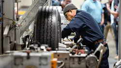 'We're trying to capitalize on the efficiencies you get in being in a larger, more productive facility with newer equipment,' says Jim Russell, executive vice president of El Paso, Texas-based Border Tire LLC. 'We're trying to capitalize on the efficiencies you get in being in a larger, more productive facility with newer equipment,' says Jim Russell, executive vice president of El Paso, Texas-based Border Tire LLC.