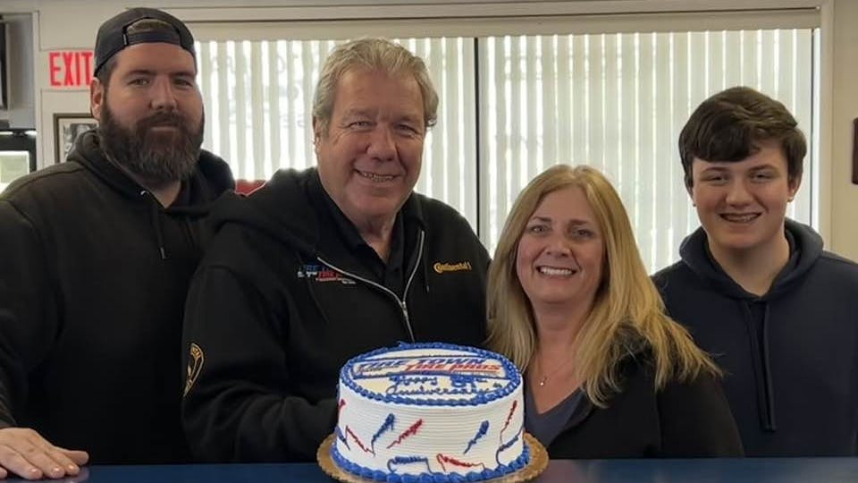 The Gallogly family, (from left to right) Joe Gallogly Jr., Joe Gallogly, Kat Gallogly and James Gallogly, celebrated the dealership's 89th anniversary last year.