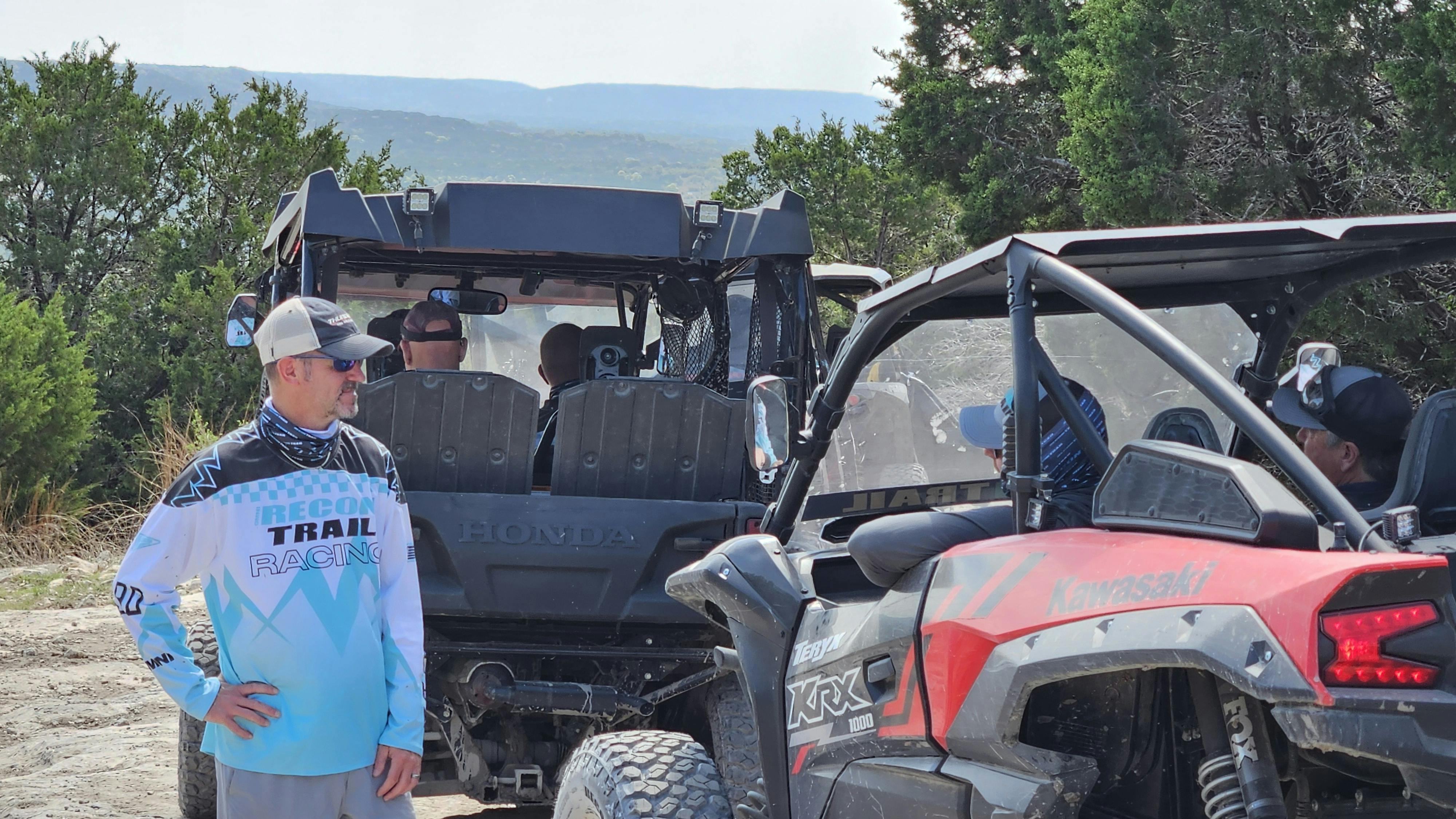 Radial ATV tires represent a small but fast-growing portion of the overall ATV market, which is why American Omni Trading Co. (AOT) decided that now is the time to introduce its two new products, said AOT President Chris Brackin (pictured on left, talking with guests at a recent ride-and-drive event in Texas.)