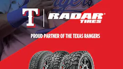 'We’re excited to partner with the Texas Rangers, an organization that represents excellence at the highest level,” said Rob Montasser, vice president for Radar Tires, North America. 'We’re excited to partner with the Texas Rangers, an organization that represents excellence at the highest level,” said Rob Montasser, vice president for Radar Tires, North America.