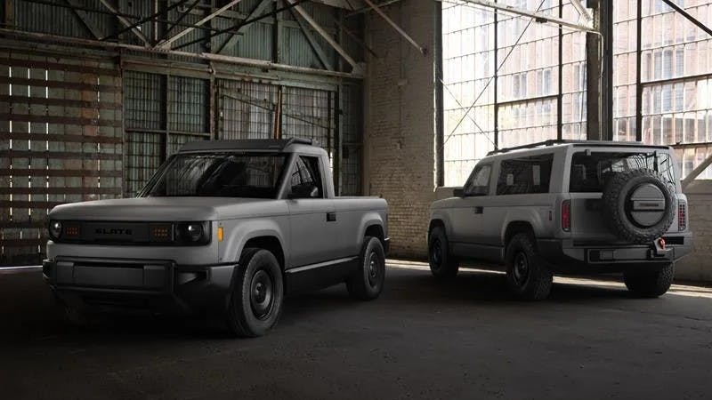 Slate Auto, a Michigan-based electric vehicle startup company backed by Amazon founder Jeff Bezos, aims to be an affordable EV option for consumers with its latest truck, which can also be upgraded to a five-seat SUV.