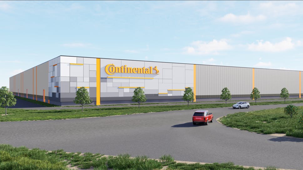 'Our new highly automated finished-goods warehouse underscores our growth ambitions in North America,&rdquo; says Tansu I&scedil;&imath;k, CEO of Continental Tire the Americas LLC. (Pictured, a rendering of the Mount Vernon, Ill.-based distribution center.)