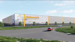 'Our new highly automated finished-goods warehouse underscores our growth ambitions in North America,” says Tansu Işık, CEO of Continental Tire the Americas LLC. (Pictured, a rendering of the Mount Vernon, Ill.-based warehouse.) 'Our new highly automated finished-goods warehouse underscores our growth ambitions in North America,” says Tansu Işık, CEO of Continental Tire the Americas LLC. (Pictured, a rendering of the Mount Vernon, Ill.-based warehouse.)