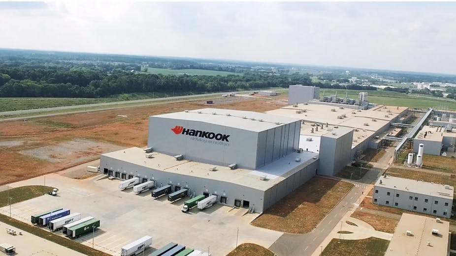 During the rest of the year, Hankook says it will continue to focus on sustained cash generation 'by ensuring the timely completion of expansion projects' at the company's Clarksville, Tenn., (pictured) and Hungary plants.