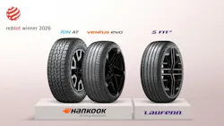 The Red Dot Design Award honored three Hankook Tire products this year with winner awards: the ultra-high-performance tire ‘Ventus evo,’ the all-terrain tire ‘iON AT’ for electric SUVs and pickup trucks and Laufenn’s summer performance tire ‘S FIT2.' The Red Dot Design Award honored three Hankook Tire products this year with winner awards: the ultra-high-performance tire ‘Ventus evo,’ the all-terrain tire ‘iON AT’ for electric SUVs and pickup trucks and Laufenn’s summer performance tire ‘S FIT2.'