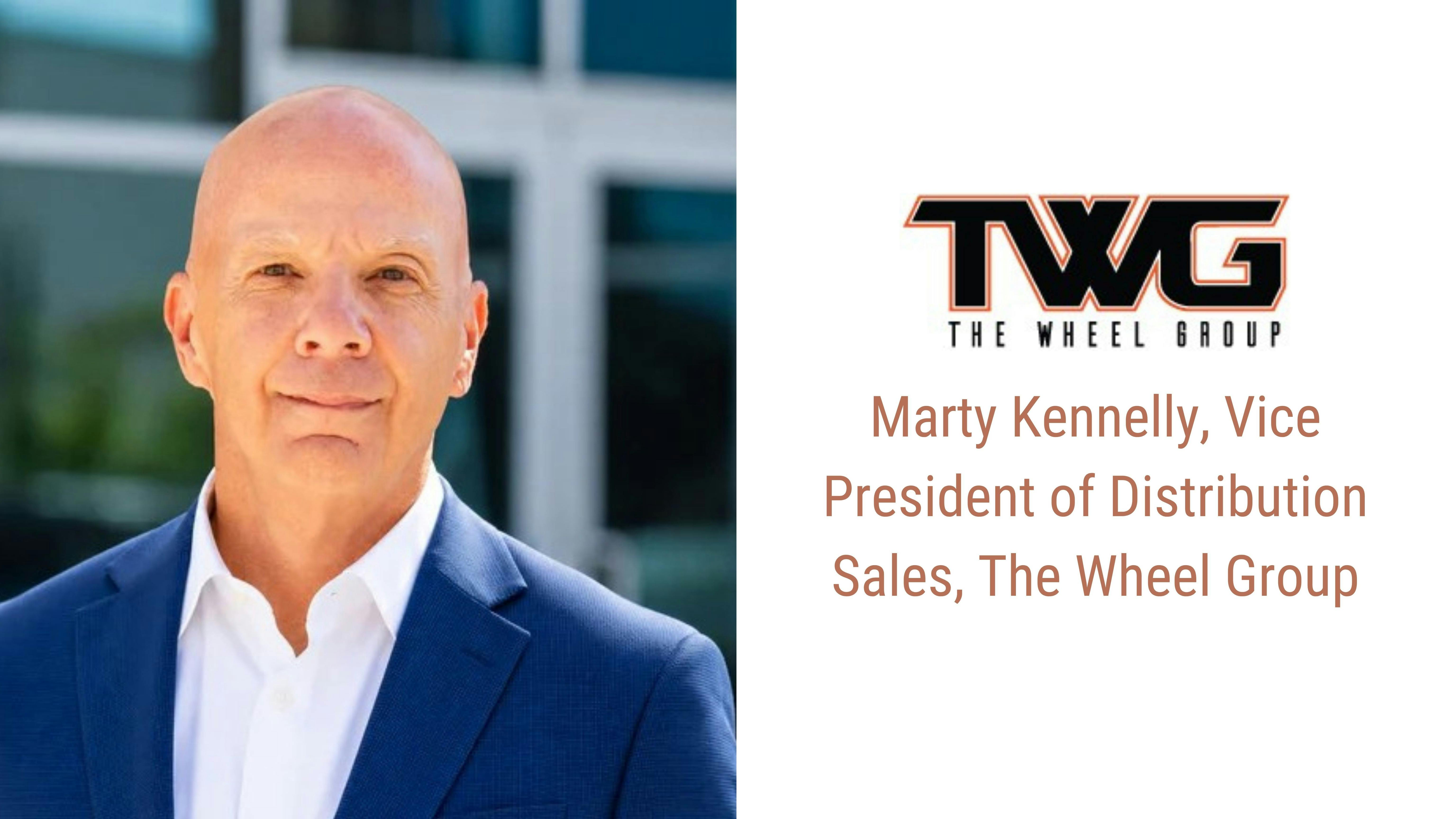 Marty Kennelly (pictured) joins The Wheel Group as vice president, distribution sales.