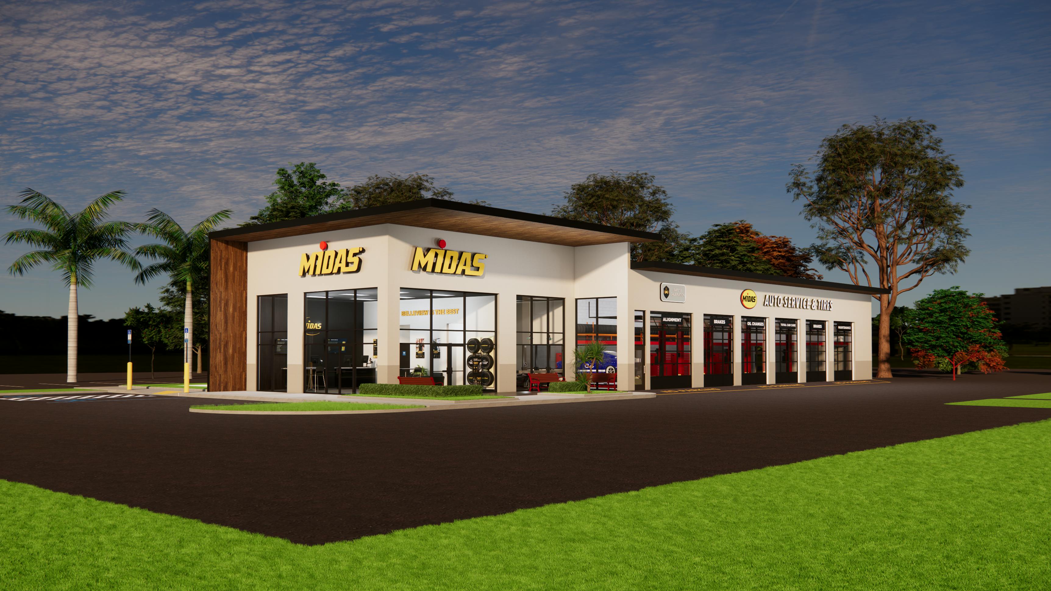 The new store designs will roll out at across more than 1,200 Midas locations in the U.S. and Canada.