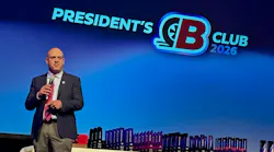 The market for tire dealership acquisitions 'is very attractive right now,' said Joe Buscaglia, CEO of Big Brand Tire & Service (pictured at Big Brand Tire & Service's President's Club event, held this past April in Las Vegas, Nev.)