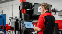 'One of the biggest trends in ADAS calibration equipment is the industry’s growing focus on identifying required calibrations tied to common repair procedures like wheel alignments, steering and suspension work,' says Stew Peregrine, senior executive of ADAS, Autel North America.